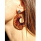 Merlot and vine leaves earrings